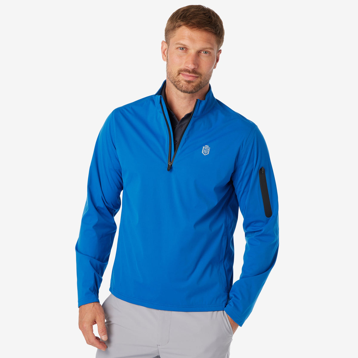 Three Weather フルスーツ 3-Layer Quarter Zip Shell Jacket Sapphire Blue – Greatness Wins