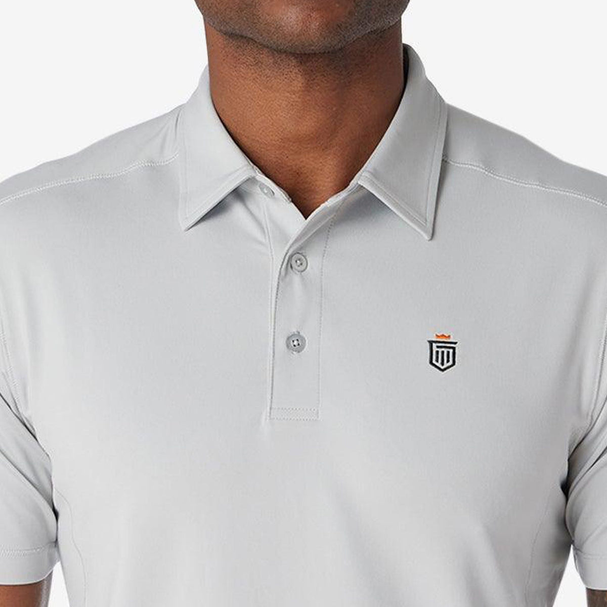 Athletic Tech polo Ash Gray SM - Greatness Wins Ash Gray