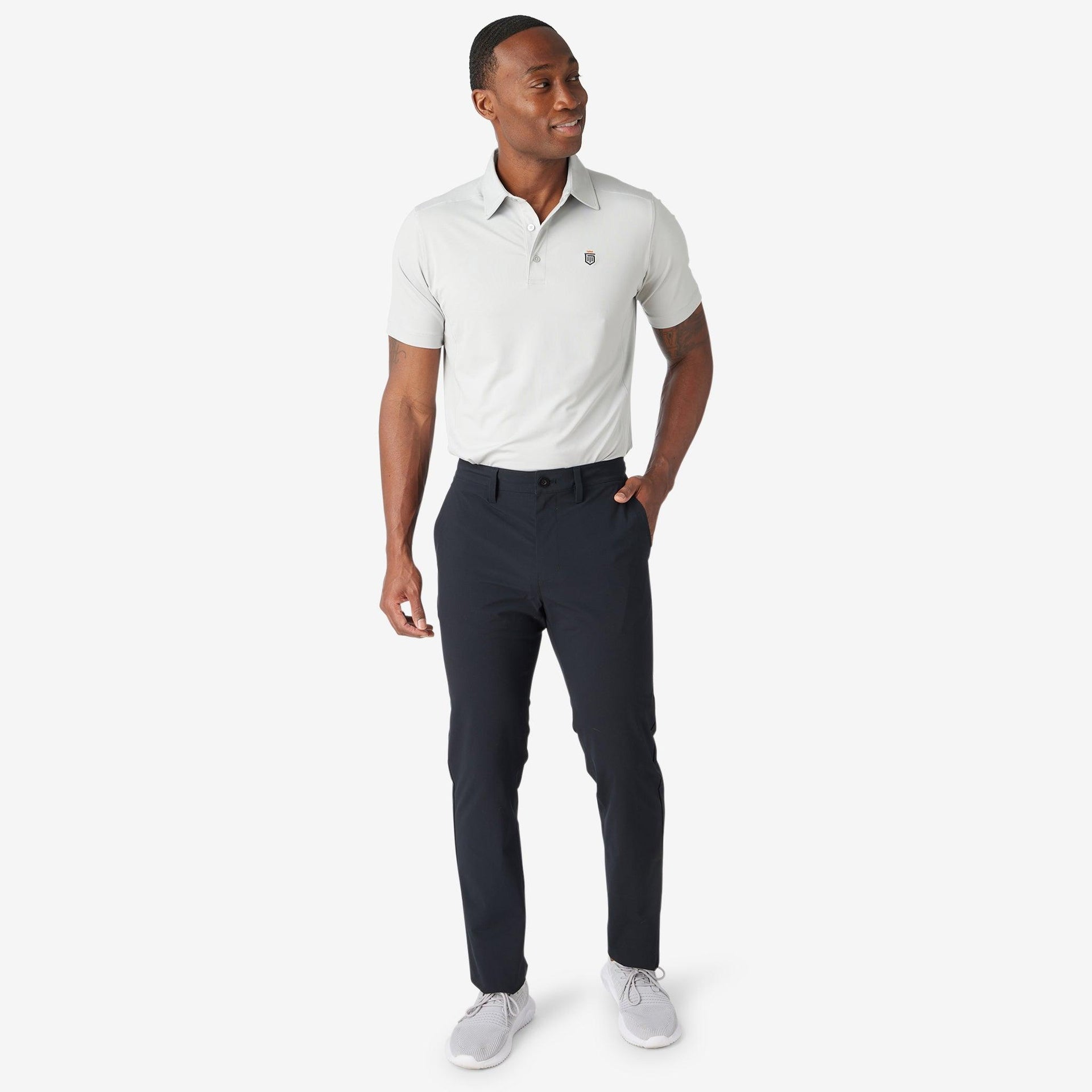 athletic tech polo Ash Gray XXXL