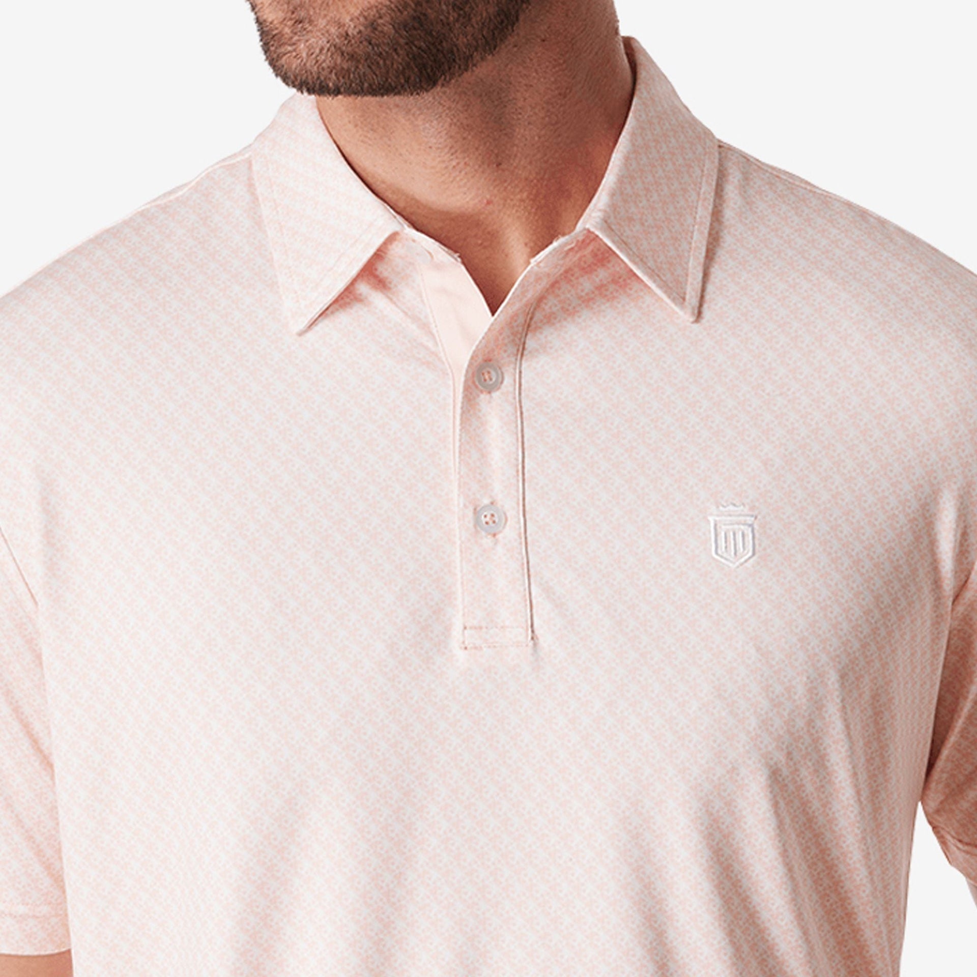 Athletic Tech Printed Polo (Chest Logo)