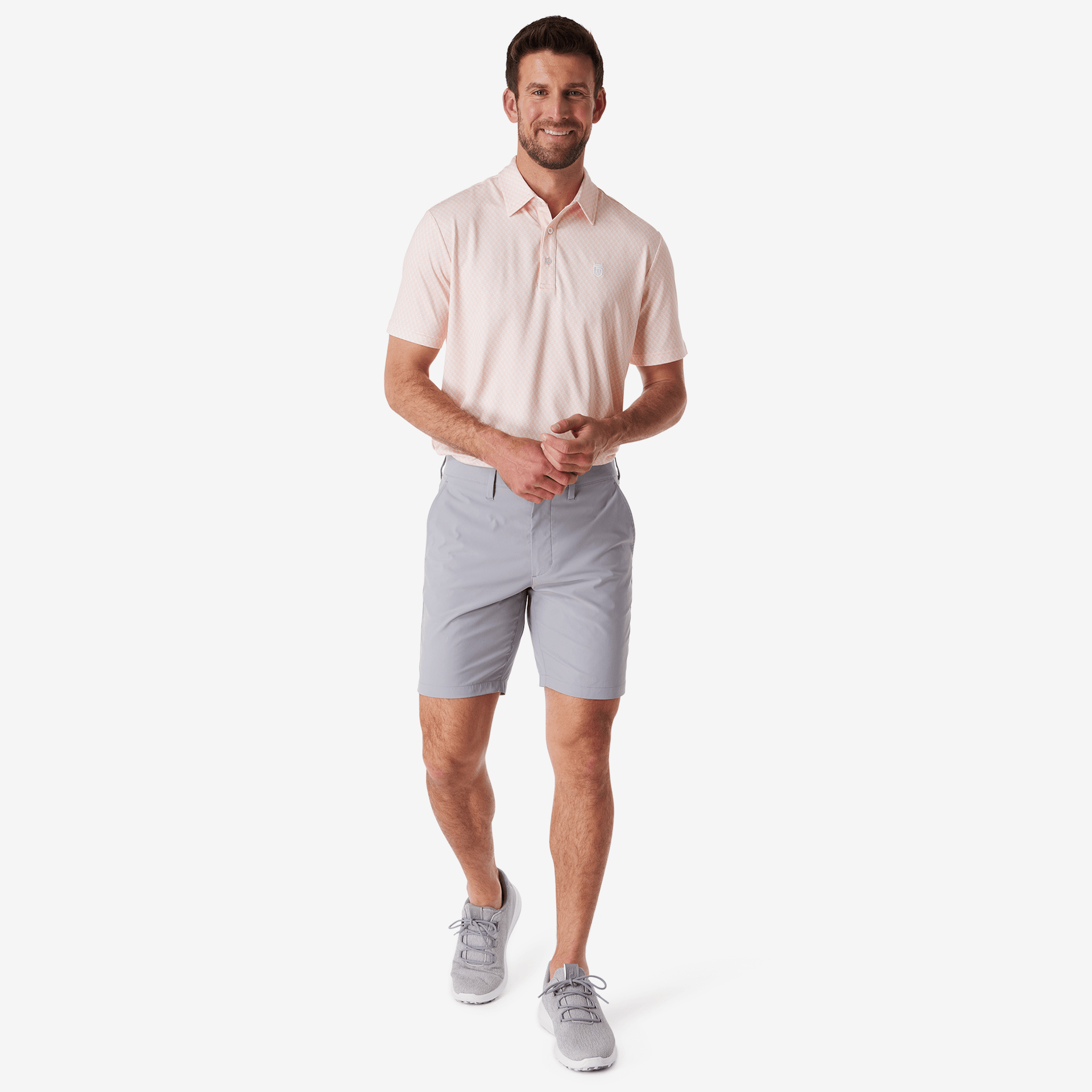Athletic Tech Printed Polo (Chest Logo)