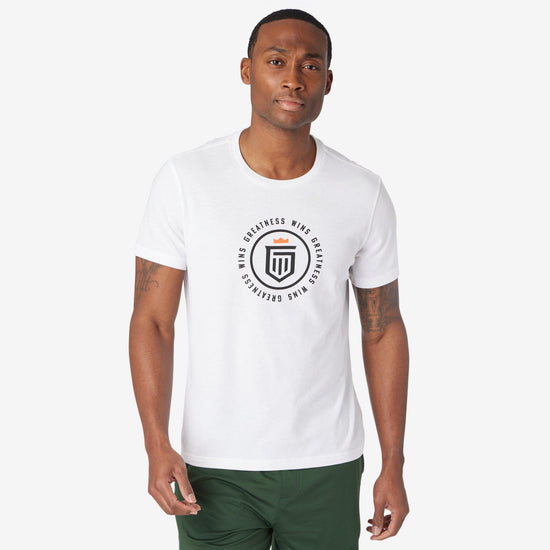 badge graphic tee White SM