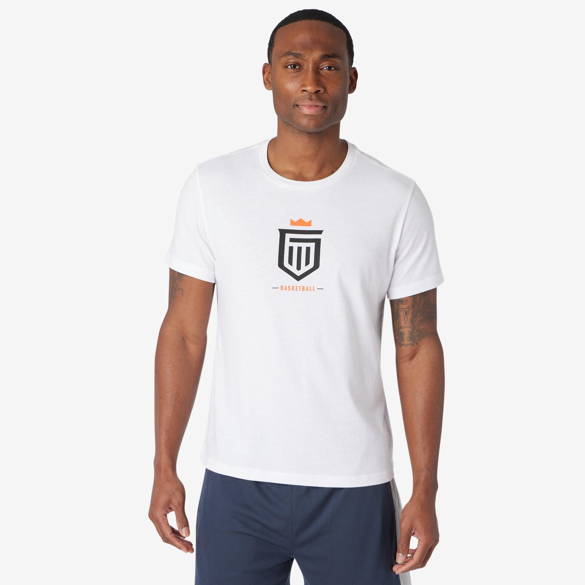 basketball graphic tee White LG