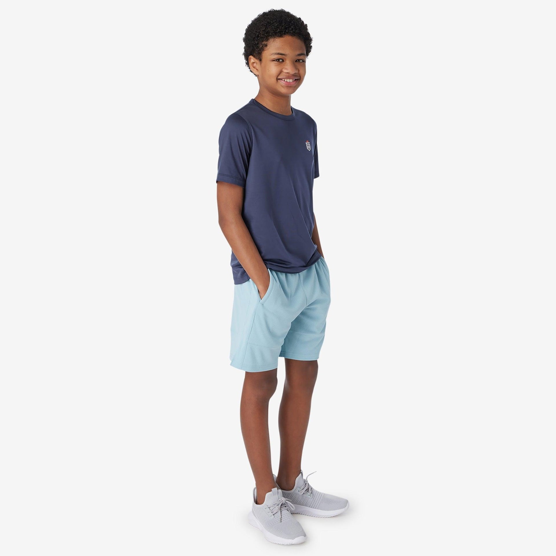 boys basketball short Coastal Blue LG