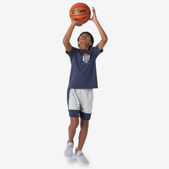boys basketball graphic tee Navy XL