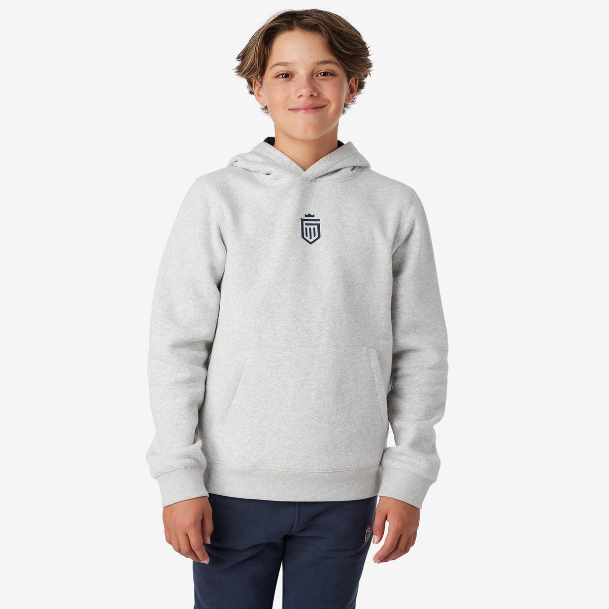 BOY'S FLEECE HOODIE Gray Heather – Greatness Wins