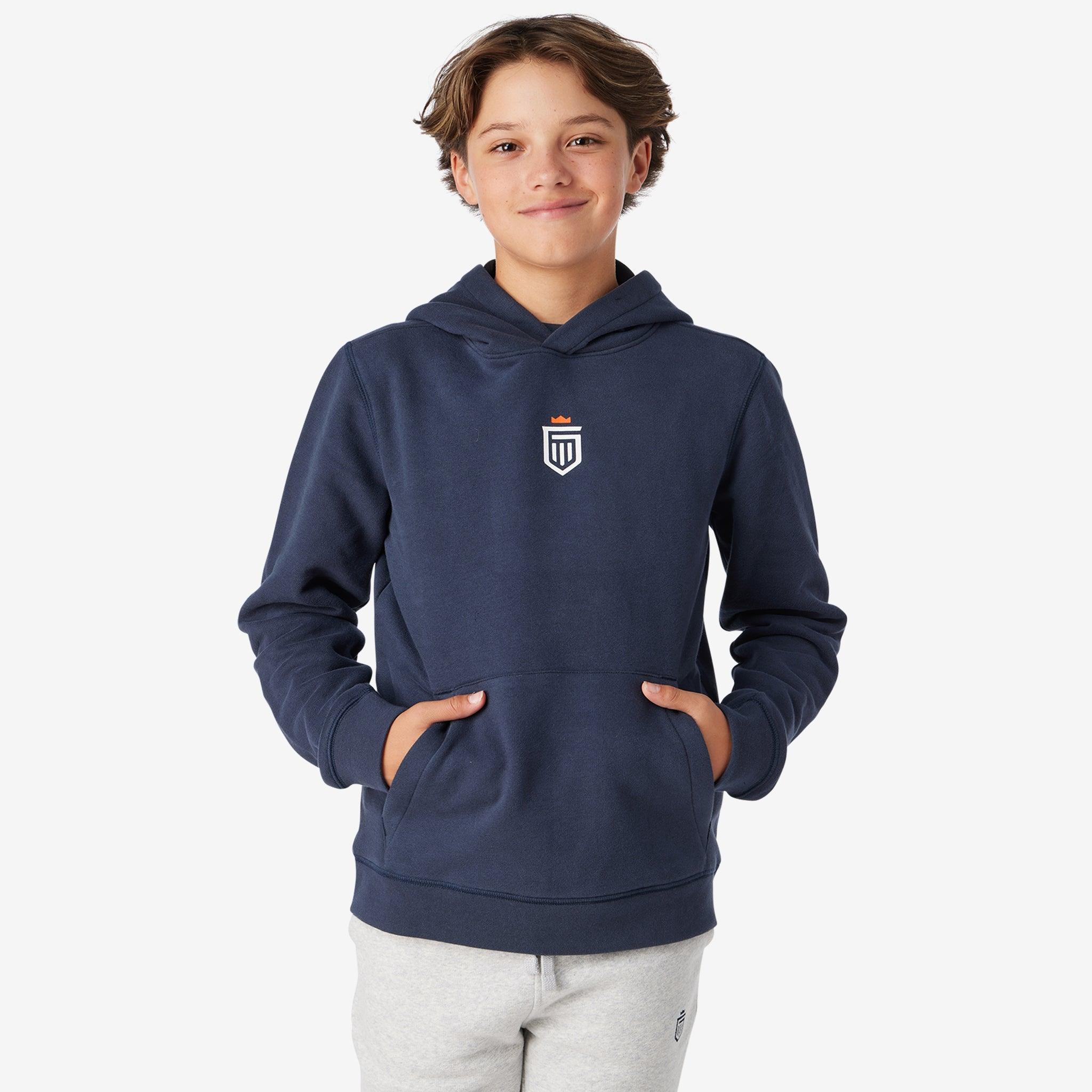 BOY'S FLEECE HOODIE Navy – Greatness Wins