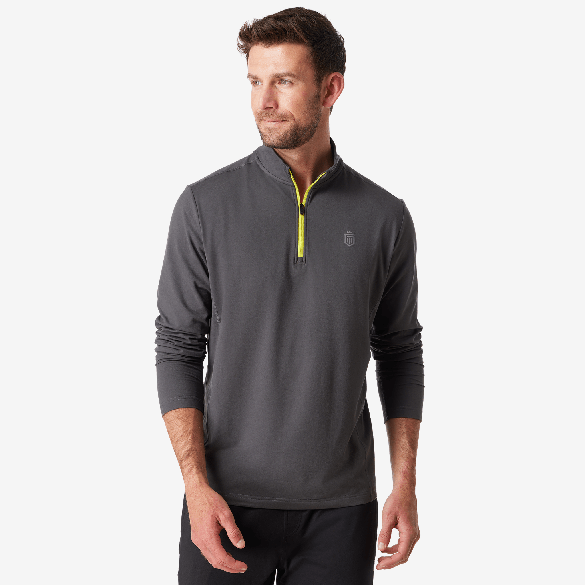 Core Tech Quarter Zip Charcoal / Sulphur – Greatness Wins