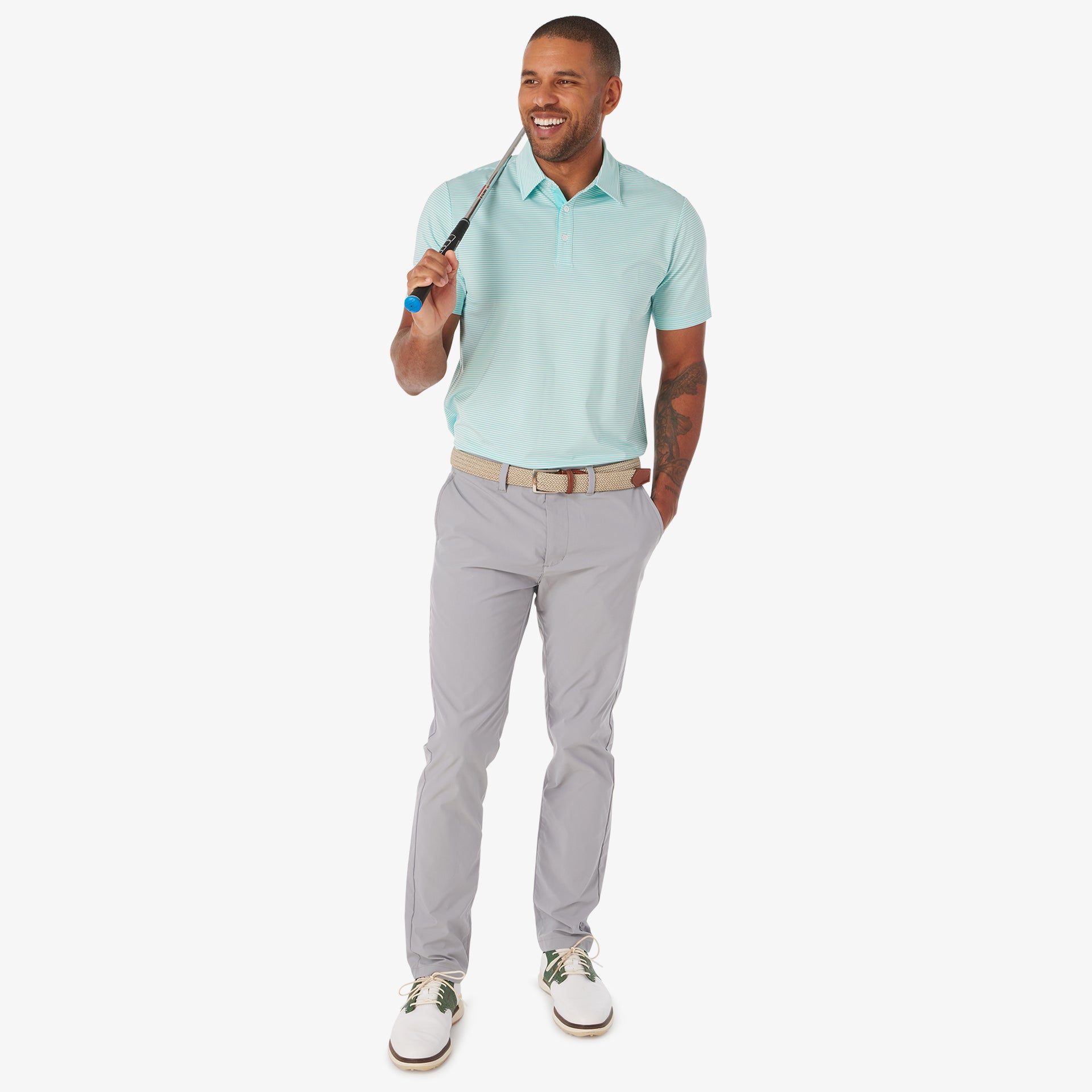 Athletic Tech Stripe Polo