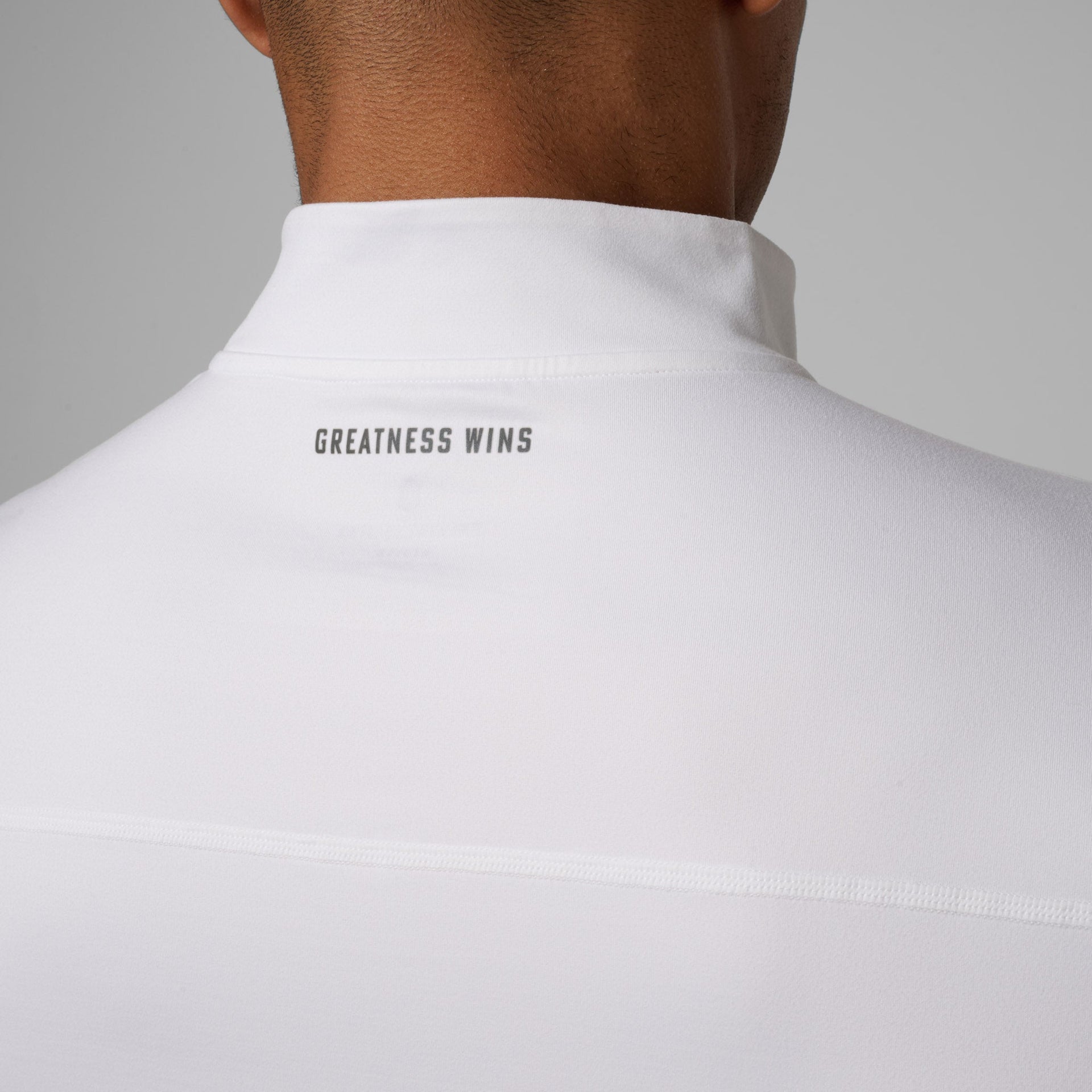 White quarter zip sweatshirt with 