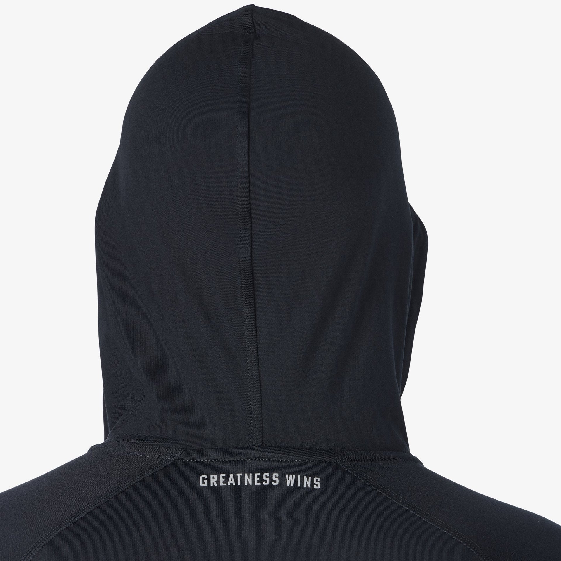 Black quarter zip hooded sweatshirt with 