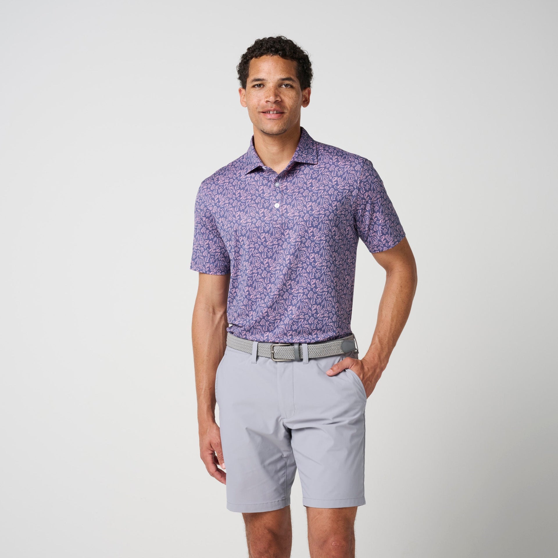 Floral Performance Polo