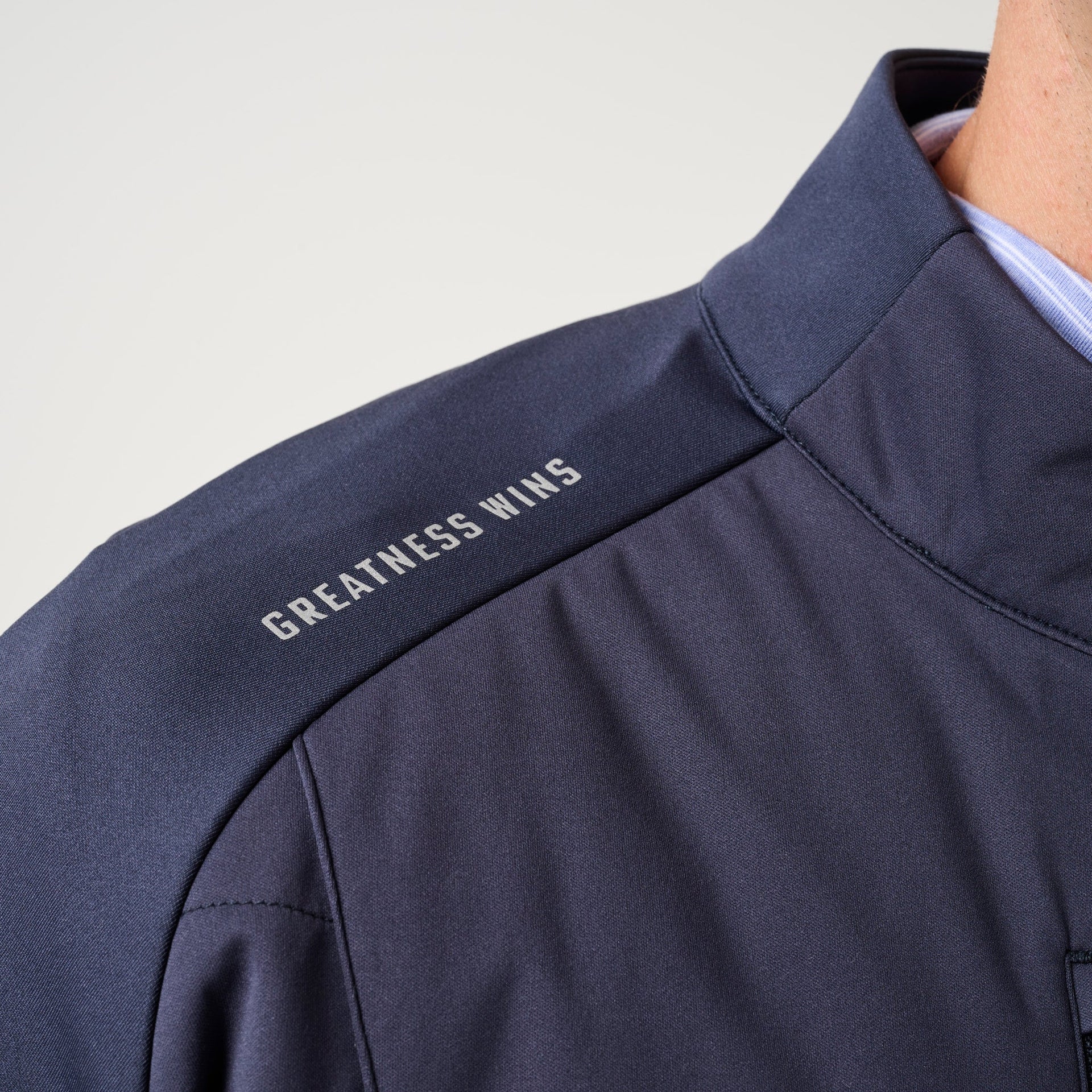 Navy hybrid jacket with 