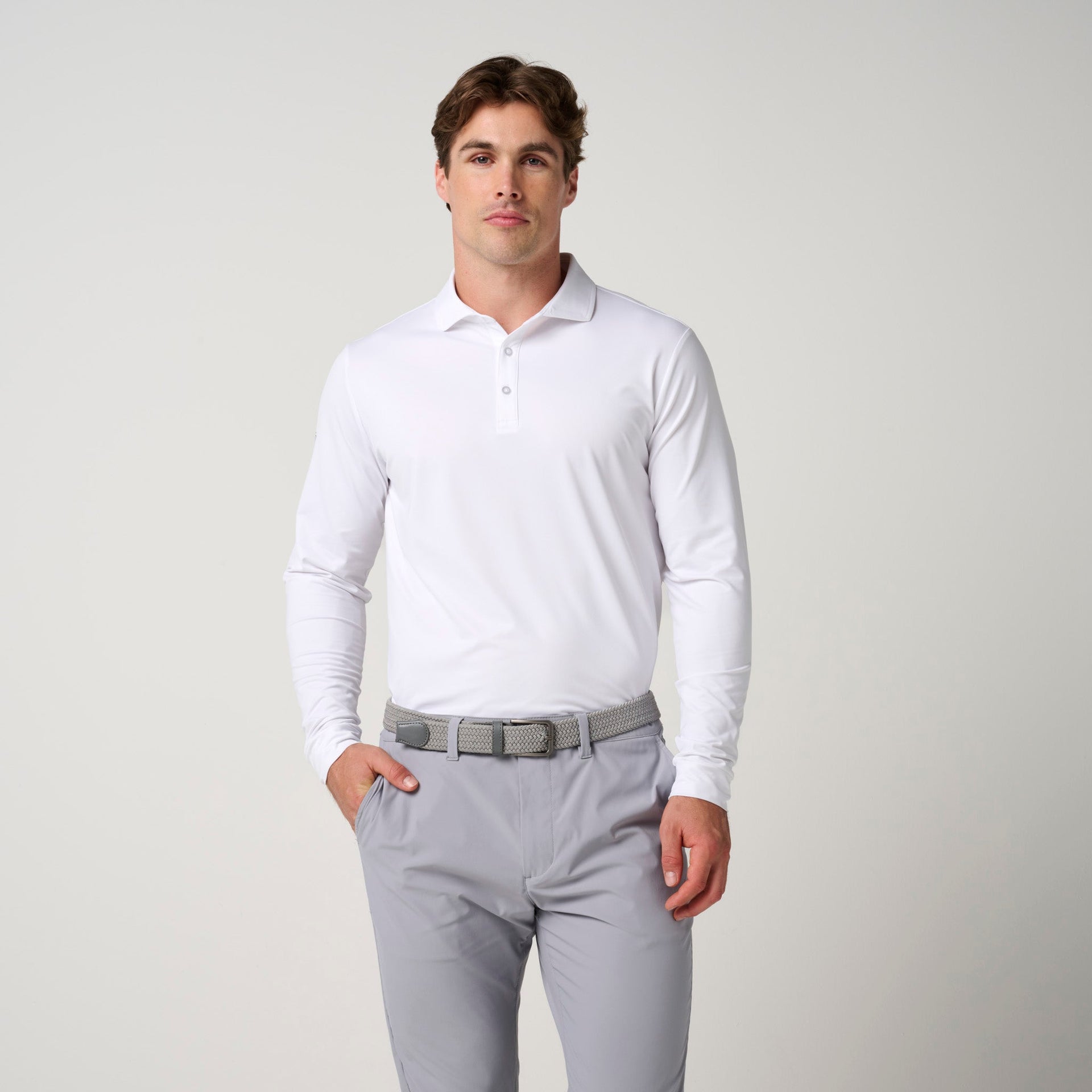 Long Sleeve Pique Polo
