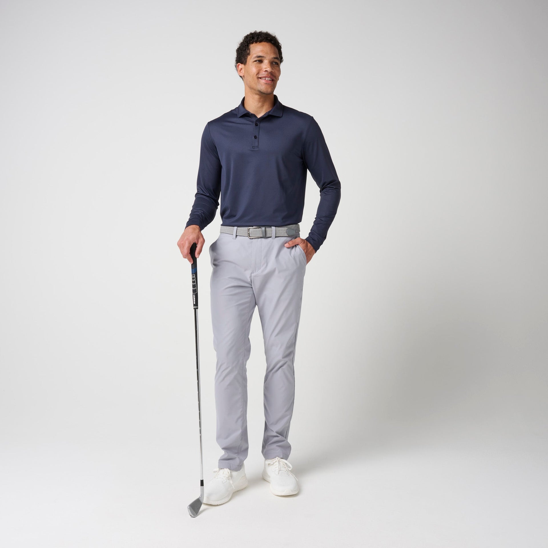 Long Sleeve Pique Polo
