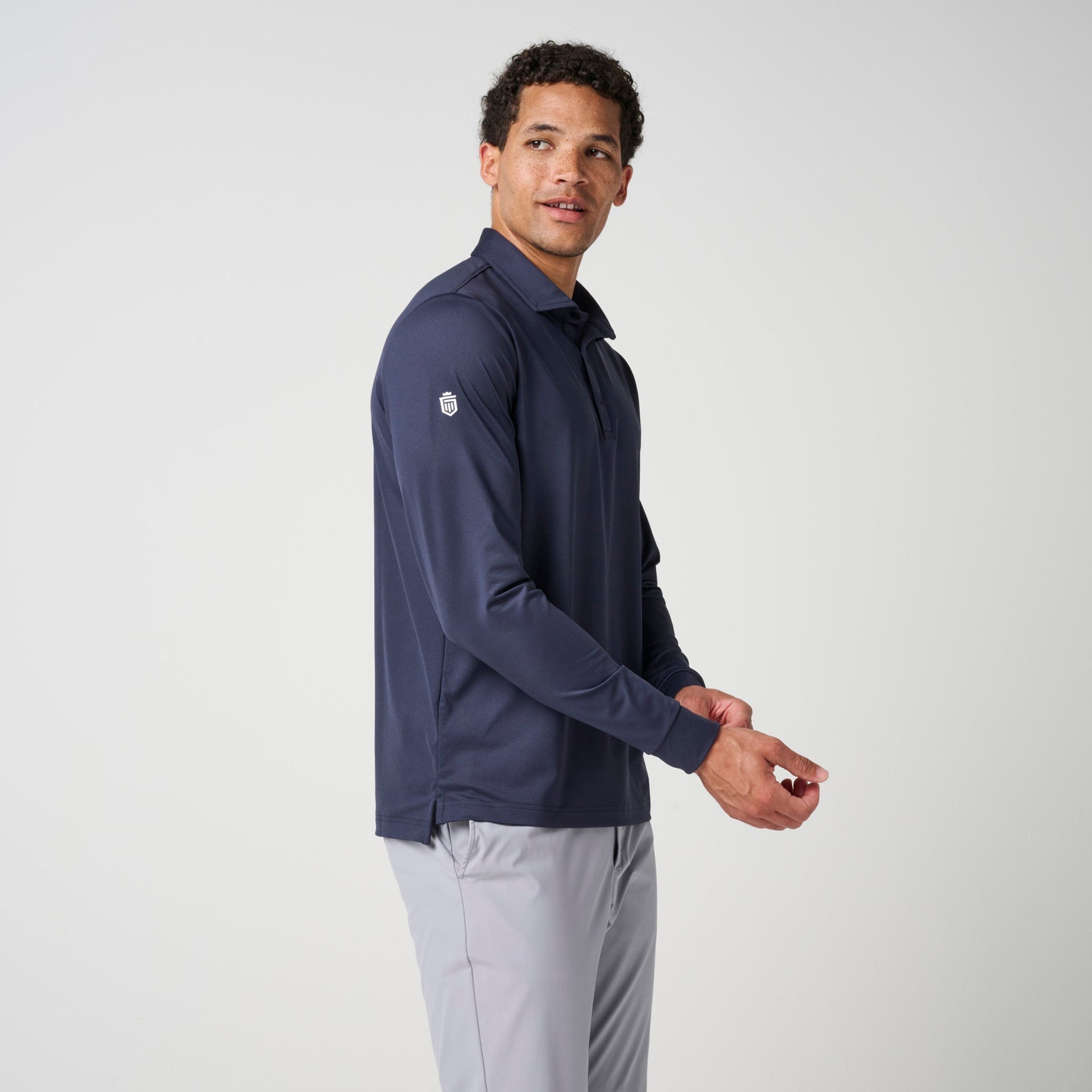 Long Sleeve Pique Polo