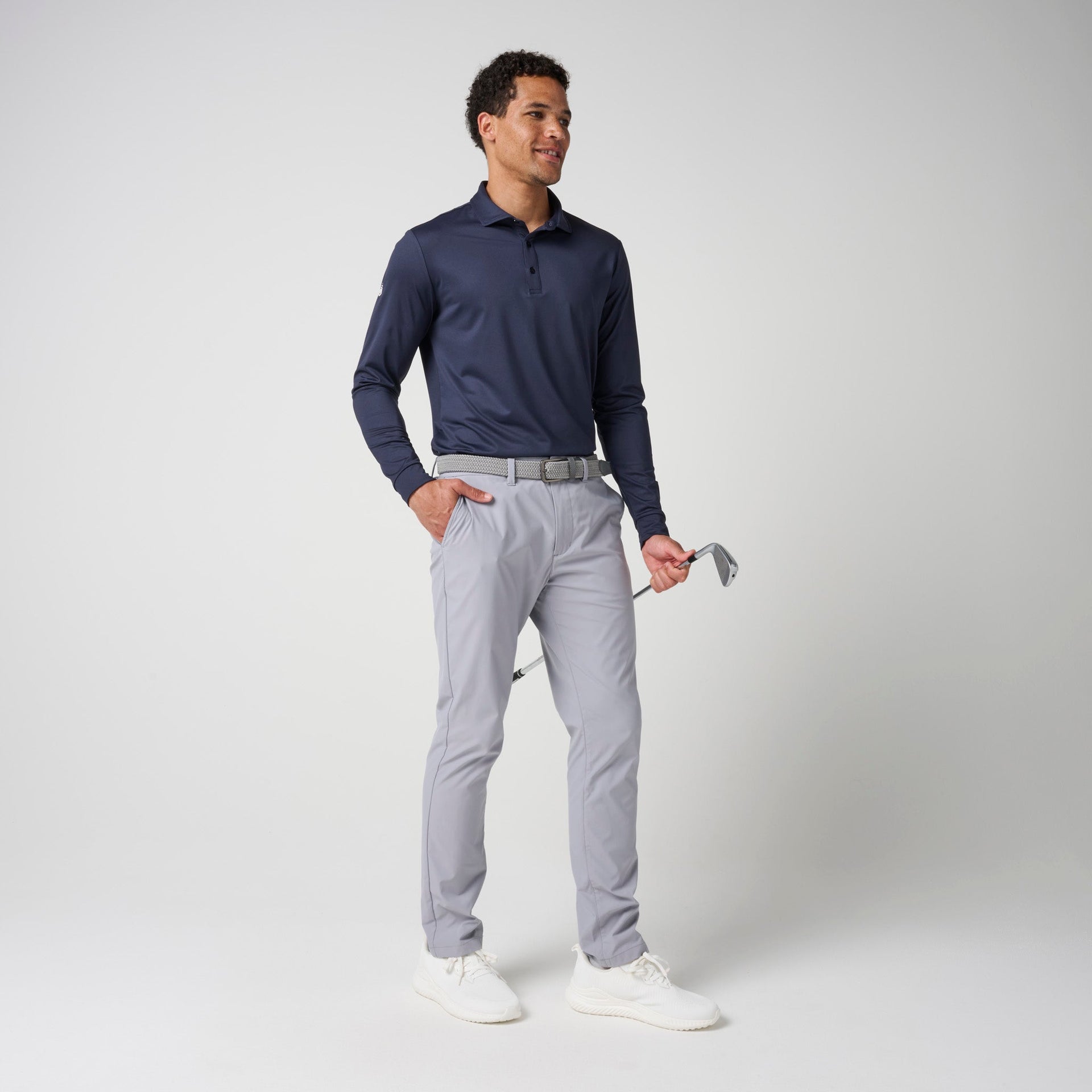 Long Sleeve Pique Polo