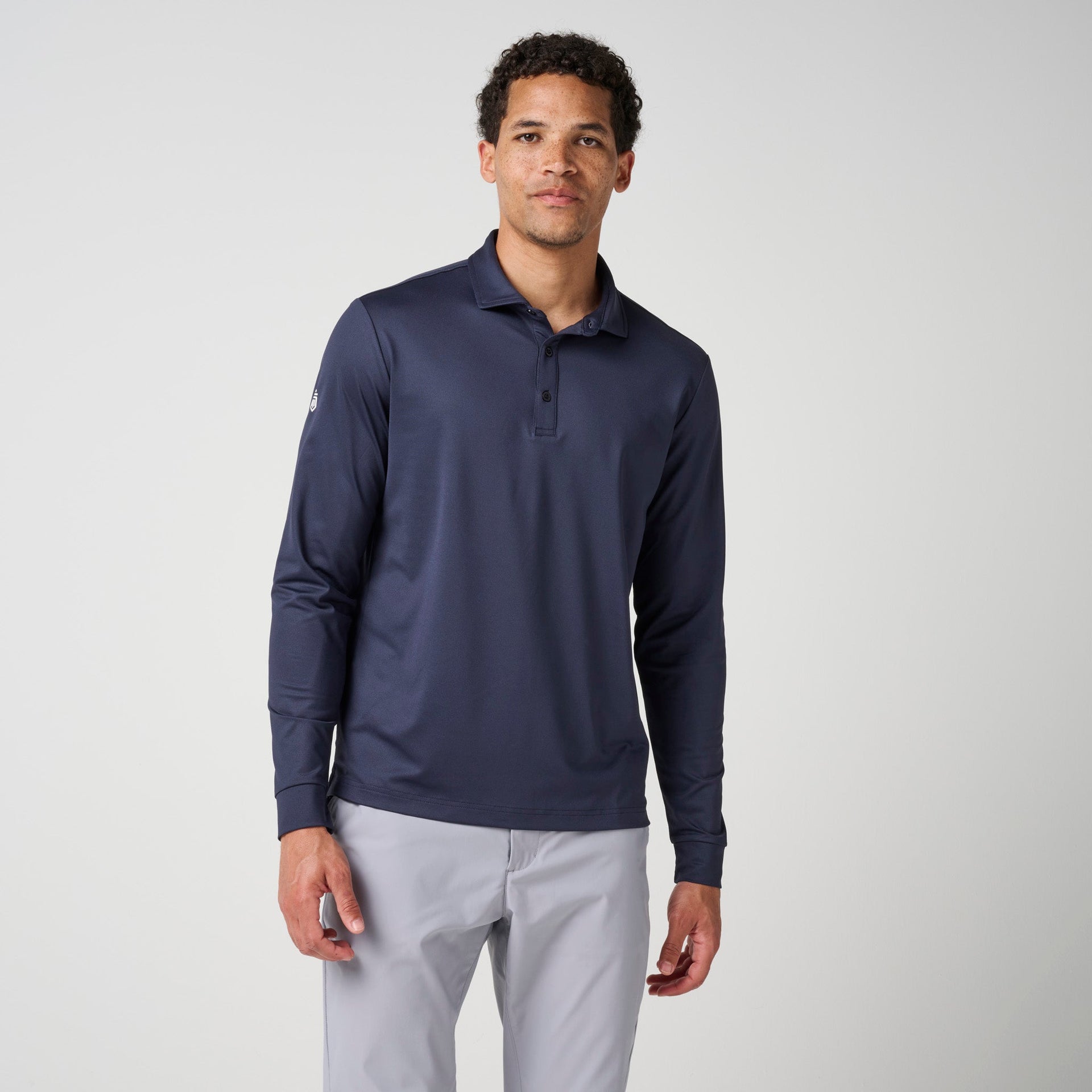 Long Sleeve Pique Polo