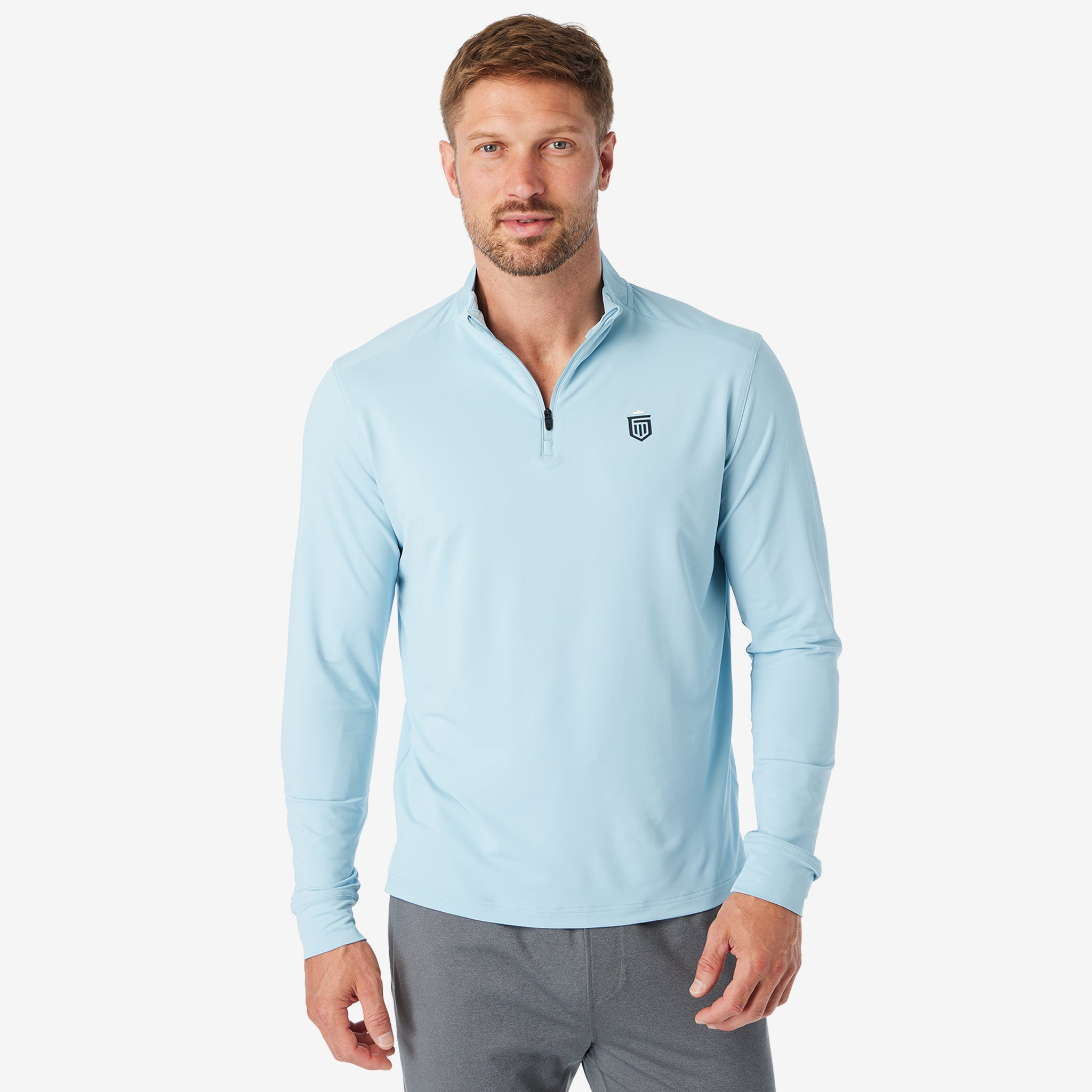 3-Layer Quarter Zip Shell Jacket Ash Gray – Greatness Wins