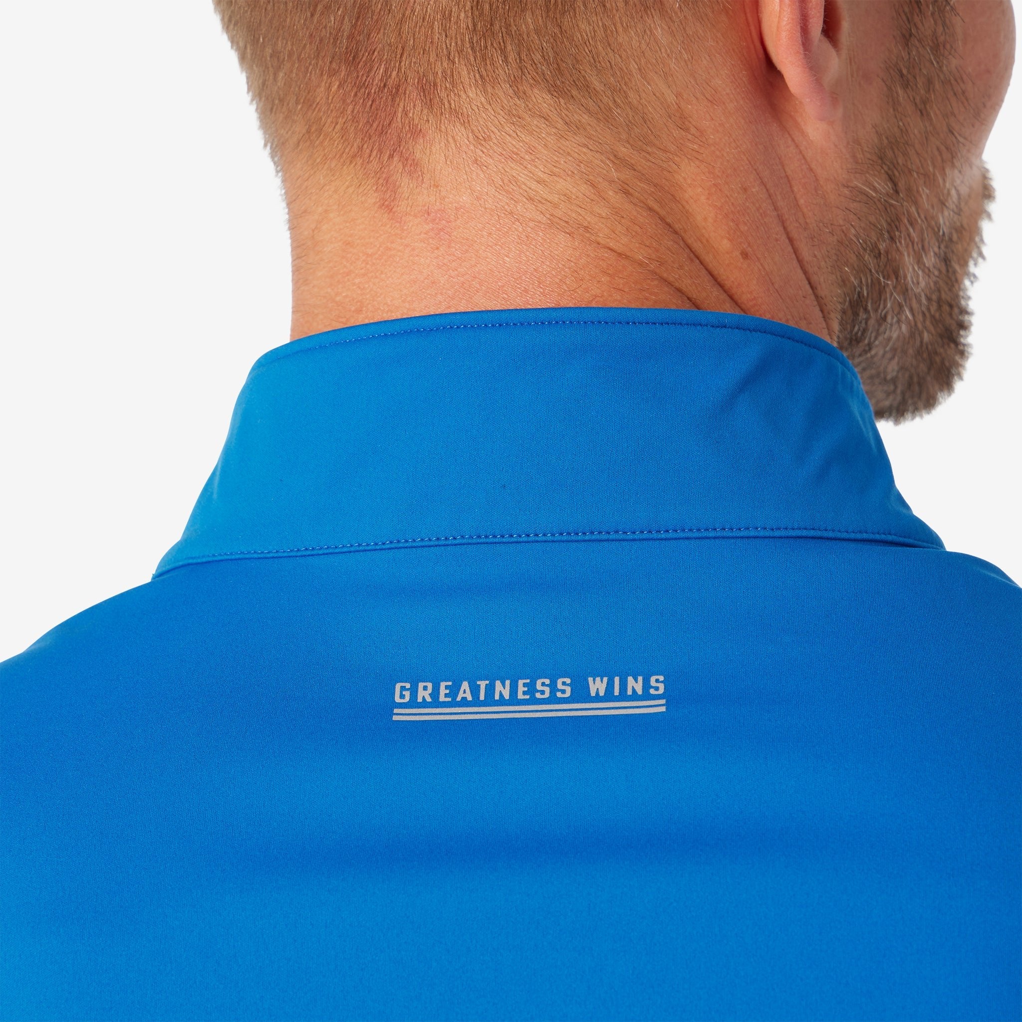 3-Layer Quarter Zip Shell Jacket Sapphire Blue – Greatness Wins