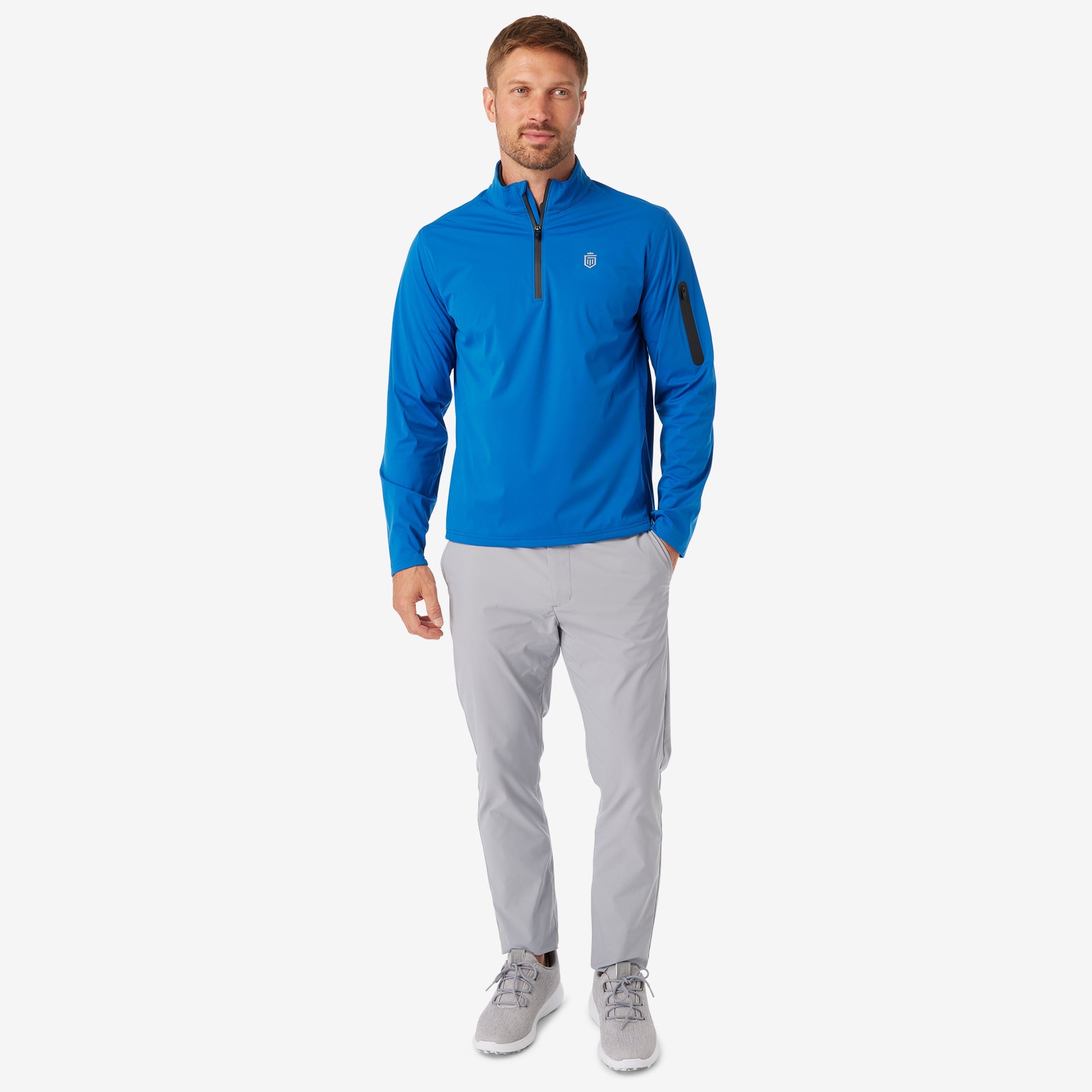 トップス @2000 3-Layer Quarter Zip Shell Jacket Sapphire Blue – Greatness Wins