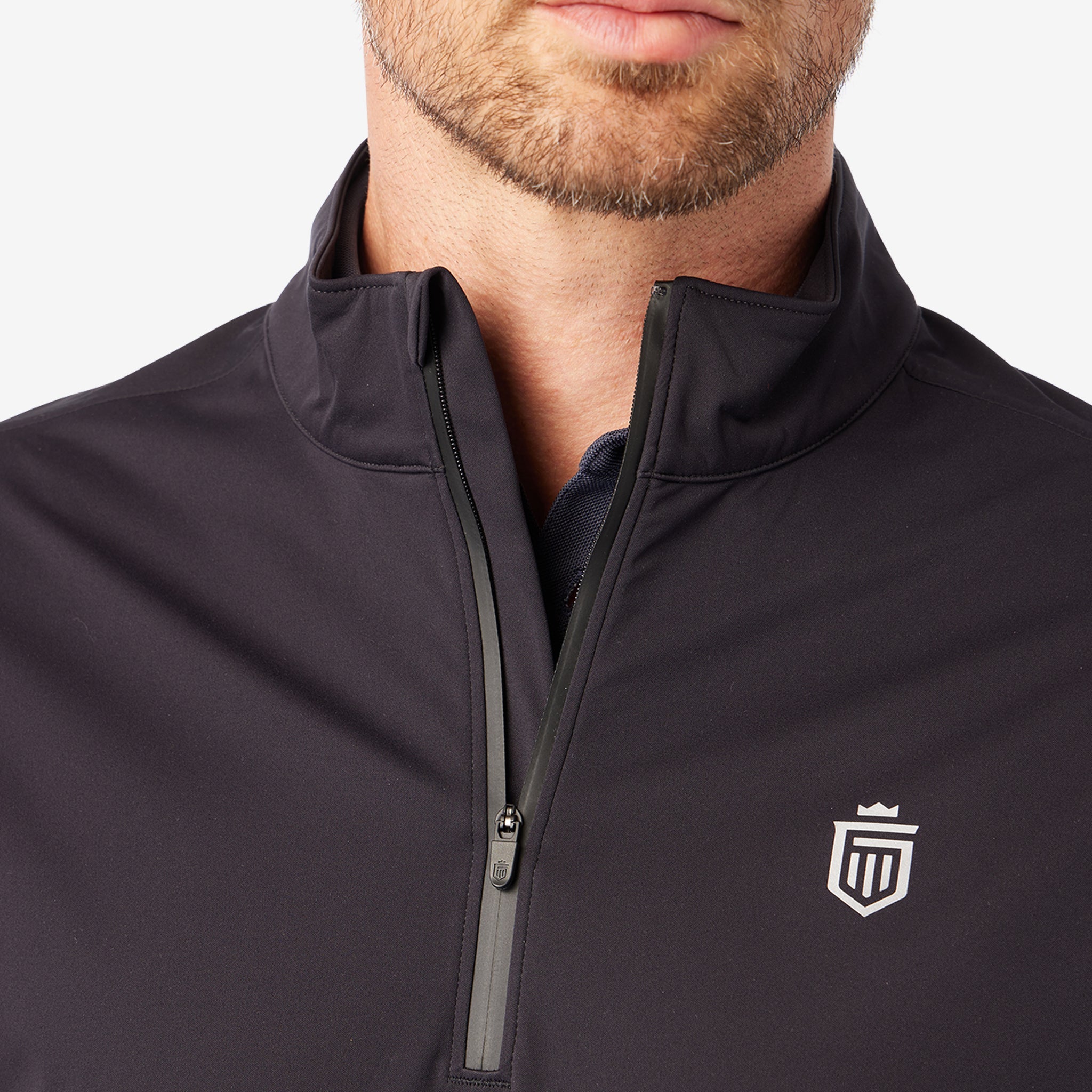 3 Layer Quarter Zip Shell Jacket Black Greatness Wins