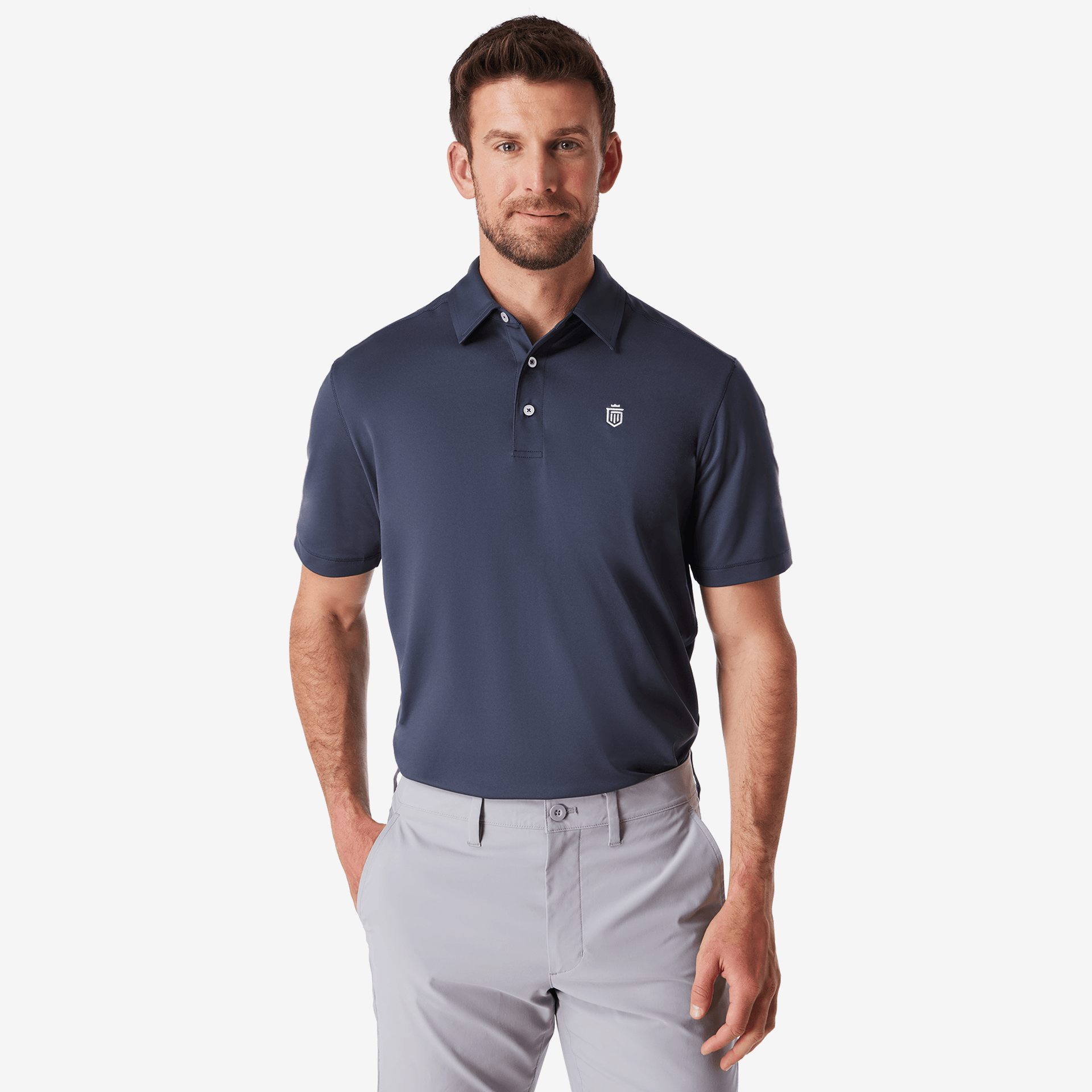 Athletic Tech Polo Navy – Greatness Wins