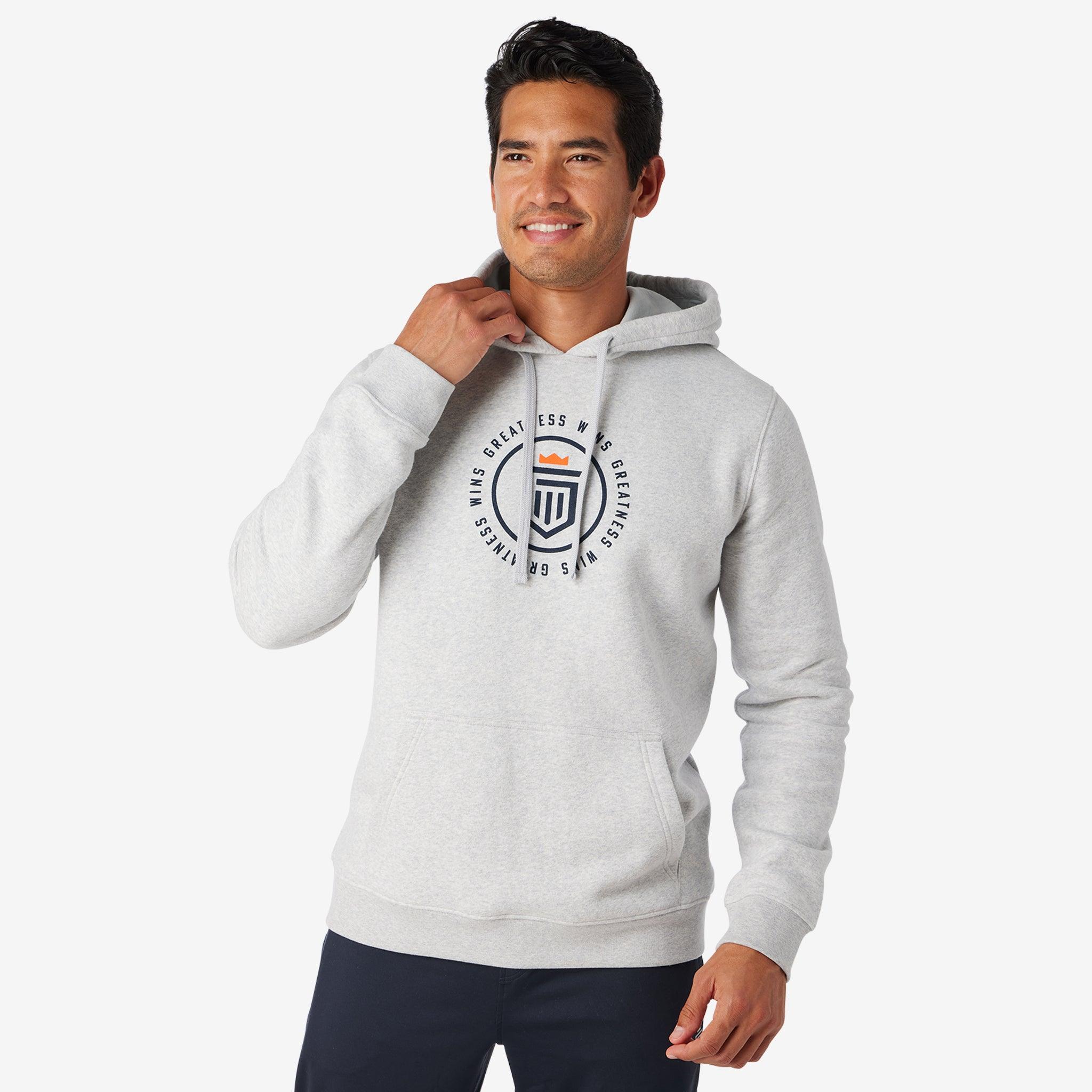 BADGE GRAPHIC HOODIE Gray Heather Greatness Wins