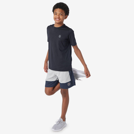 boys basketball short Ash Gray / Navy MD