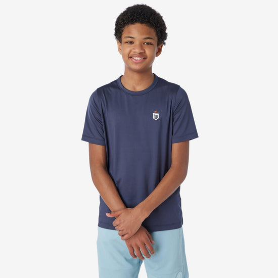 boys core tech tee Navy SM