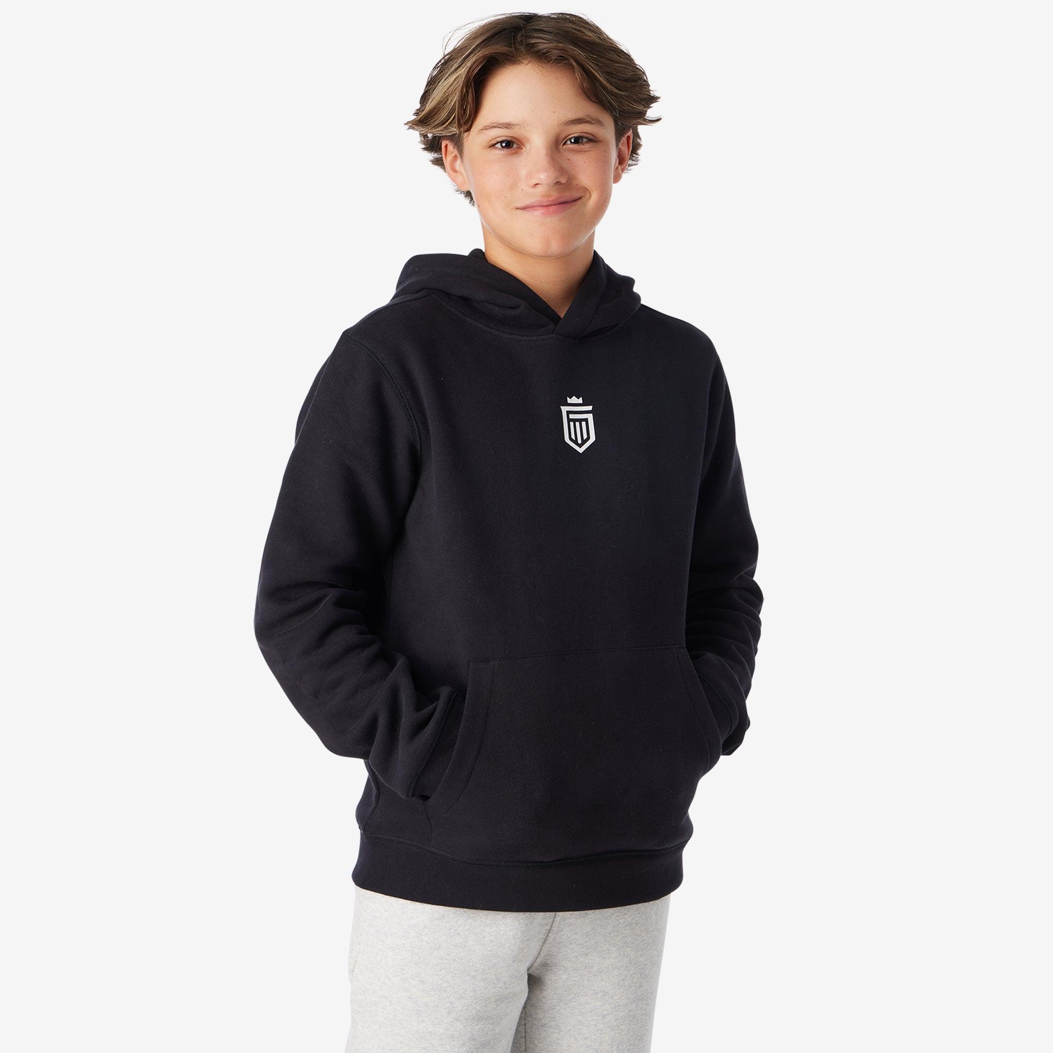 Boy with black hoodie sale