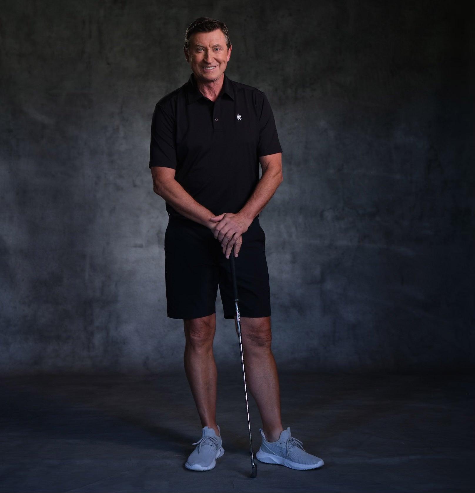 Black golf store shoes with shorts