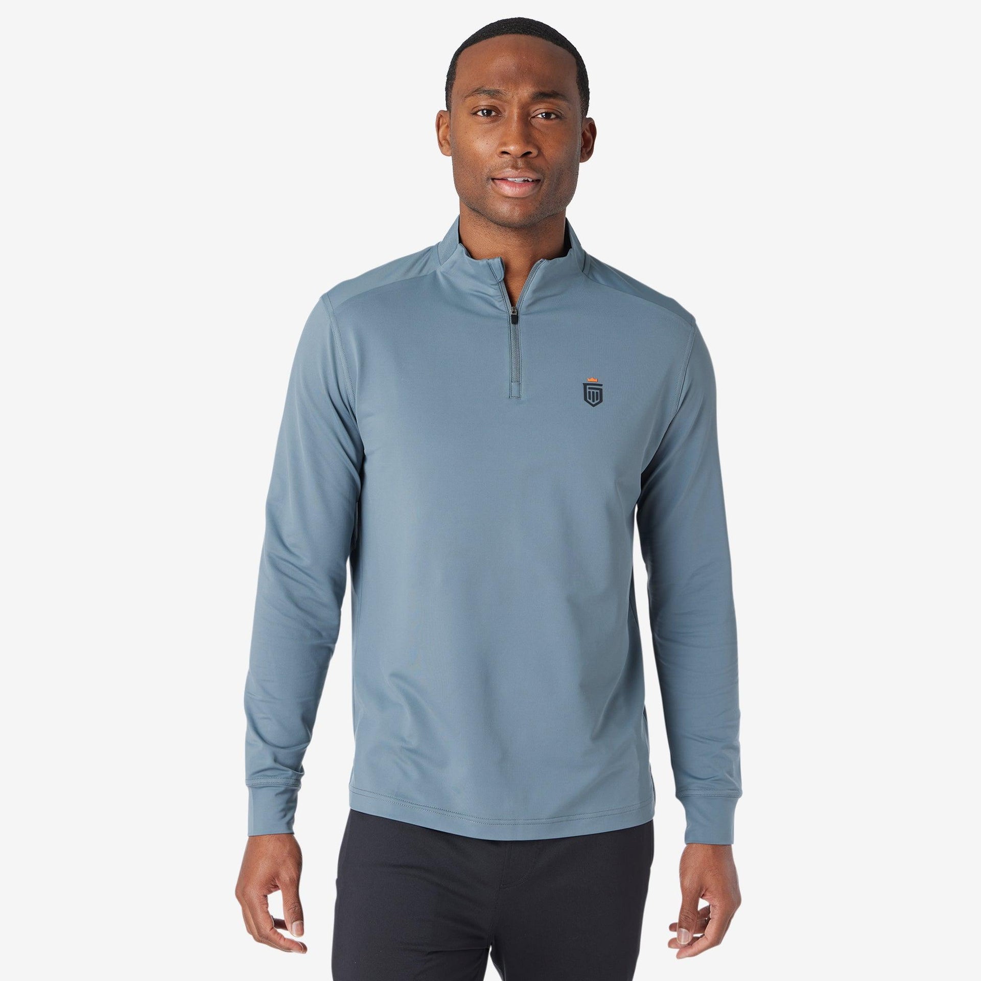 Boys' Fleece 1/4 Zip Pullover Hoodie Sweatshirt - All in Motion Blue